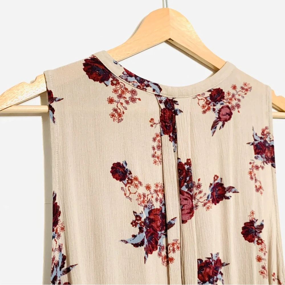 Free People Washed Stone Purple ’Tree Swing’ Floral Tunic Dress Women’s Small